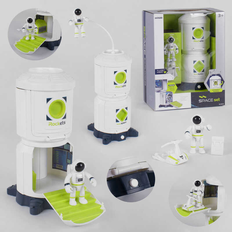 Набір 80103 “Космічний корабель“ (12/2) світло, звук, фігурка космонавта, в коробці