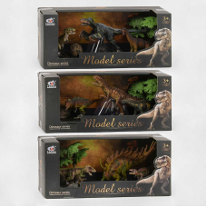 Набір динозаврів Q 9899 M 5 (48/2) 3 види, 3 шт. та декорації в наборі, в коробці