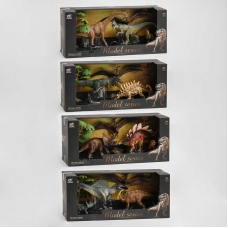 Набір динозаврів Q 9899 W3 (12) 4 види, 6 елементів, 4 динозаври, 2 аксесуари, в коробці