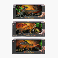 Набір динозаврів Q 9899 W5 (12) 3 види, 6 елементів, 4 динозаври, 2 аксесуари, в коробці