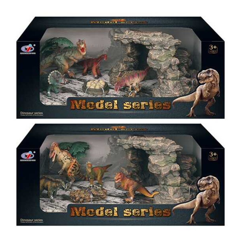 Набір динозаврів Q 9899 Y-90 (12) 2 види, в коробці