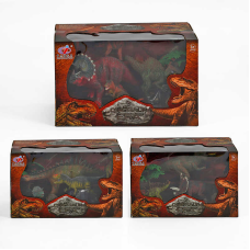 Набір динозаврів Q 9899-202 (24/2) 3 види, 6 елементів, 4 динозавра, аксесуари, в коробці