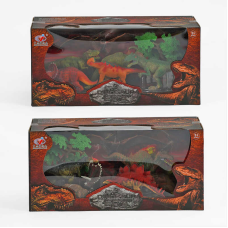Набір динозаврів Q 9899-227 (12/2) 2 види, 8 елементів, 6 динозаврів, аксесуари, в коробці
