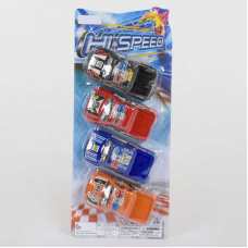 Набір машин 438-4 Х-1 (240/2) інерція, 4шт на листі