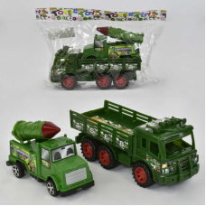 Набір машин 858 В-20 (120/2) “Військова техніка“, інерція, рухомі деталі, 2шт у пакеті