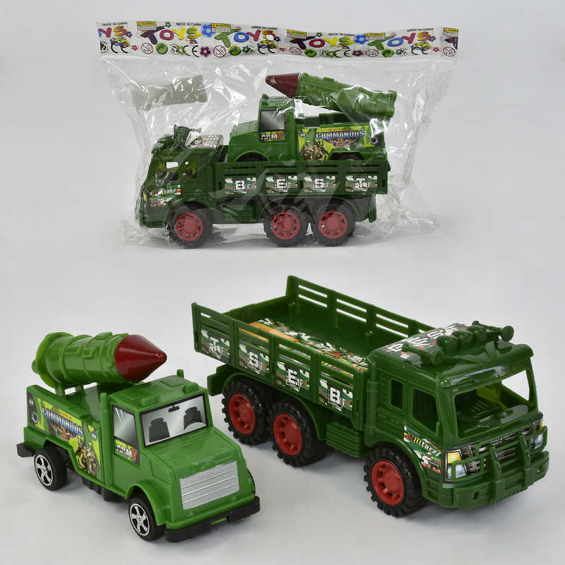 Набір машин 858 В-20 (120/2) “Військова техніка“, інерція, рухомі деталі, 2шт у пакеті