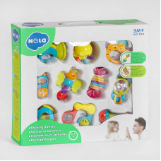 Набір брязкальця 939 (12/2) “Hola“ 10 предметів, в коробці