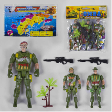 Набір солдатиків 903-1 (504/2) 7 елементів, 3 солдати, 2 зброї, карта, аксесуар, у пакеті