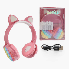 Навушники C 60911 (60) bluetooth, регульований розмір, підсвічування, мікрофон, AUX роз’єм, в коробці