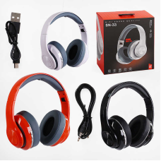 Навушники С 53213 (60) 3 кольори, бездротові Bluetooth, радіо, мікрофон, USB кабель, частота 2,4 GHz, в коробці, ВИДАЄТЬСЯ ТІЛЬКИ МІКС ВИДІВ