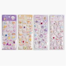 Наліпки C 70905 (768) ЦІНА ЗА 1 ШТУКУ, 3-D наліпки, м’які, на листі ВИДАЄТЬСЯ ТІЛЬКИ МІКС ВИДІВ