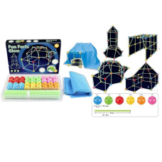 Намет-конструктор 2021-36 A (48/2) 87 елементів, люмінесцентні палички, світиться у темряві, поліетиленова ковдра, в коробці