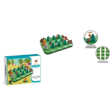 Настільна логічна гра T 246 (72/2) “Динозавряча гонка“, фігурки динозаврів, ялинковий ліс, елементи обертаються, в коробці