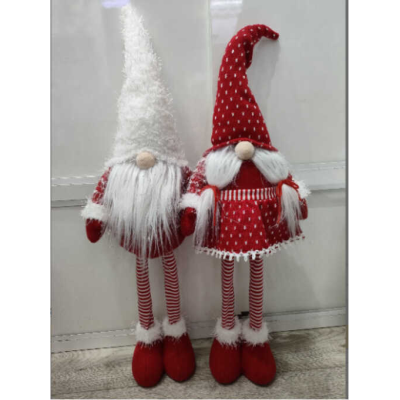 Новорічна декоративна іграшка C 67779 (36) БІЛИЙ, на телескопічних ногах, мін. висота - 39 см, макс. висота - 59 см, у пакеті