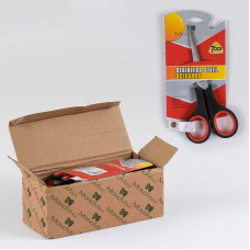 Ножиці С 36981 (40) ЦІНА ЗА 12 ШТУК В БЛОЦІ, 15 см, на листку