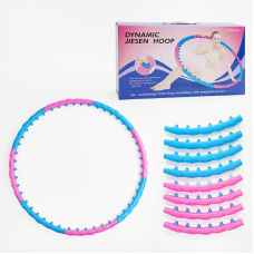 Обруч масажний C 68887 (12) розбірна конструкція, 48 магнітних масажних кульок, діаметр: 103см, в коробці