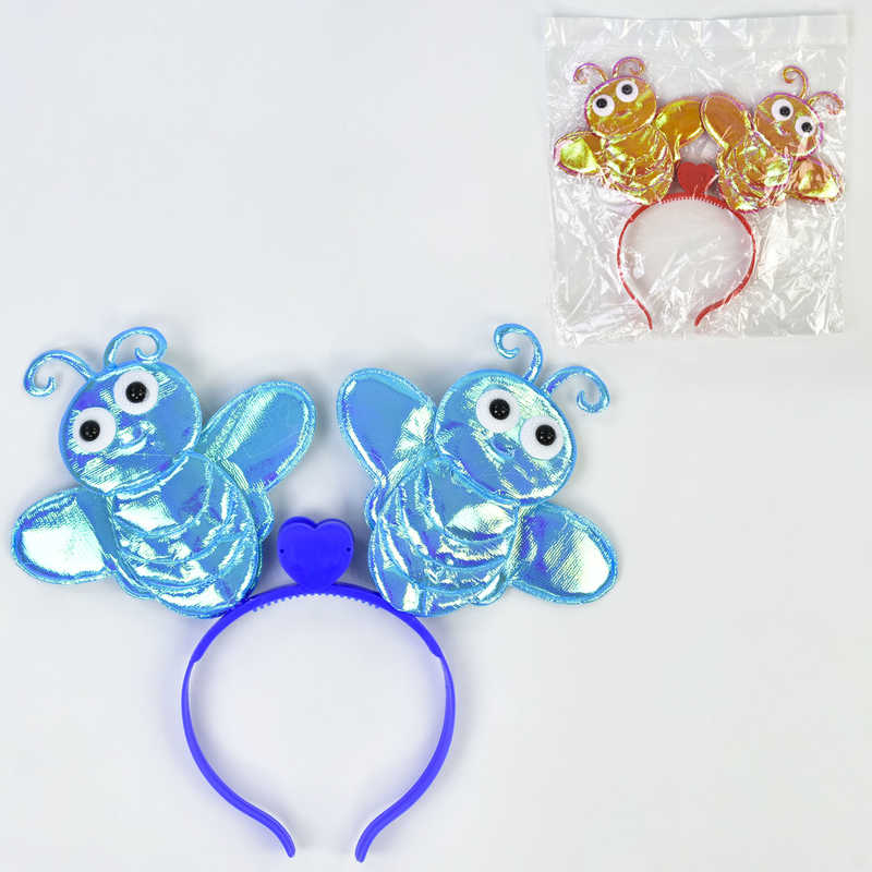 Обруч Бджілки М 03008 (480) 2 кольори, СВІТЯТЬСЯ, 1шт в пакеті