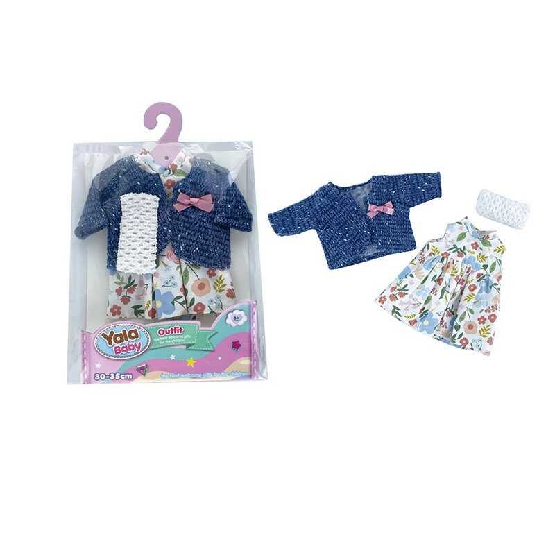 Одяг для ляльок YLC 235 L (120) кофта, сукня, пов“язка на голову, в пакеті