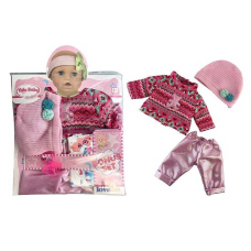 Одяг для ляльок YLC 43 G (96) в“язаний светр, штанці, шапочка, підгузок, пустушка, для ляльок зростом 30-35 см, в пакеті