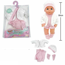 Одяг для пупса YLC 330 A (120) комбінезон, шапочка, шкарпетки, курточка, для ляльок зростом 30-35 см, у пакеті