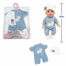 Одяг для пупса YLC 335 H (120) комбінезон, шапочка, шкарпетки, для ляльок зростом 30-35 см, у пакеті