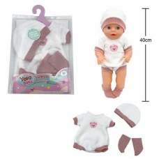 Одяг для пупса YLC 340 H (120) комбінезон, шапочка, шкарпетки, для ляльок зростом 30-35 см, у пакеті