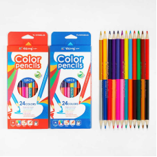 Олівці C 61923 (240) 2 види, 12 штук в упаковці, подвійні, 24 кольори, в коробці