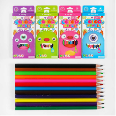 Олівці C 61932 (240) 4 види, 12 кольорів, в коробці, ВИДАЄТЬСЯ ТІЛЬКИ МІКС ВИДІВ