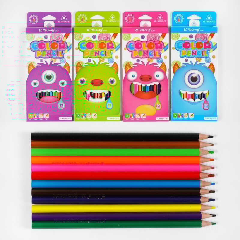 Олівці C 61932 (240) 4 види, 12 кольорів, в коробці, ВИДАЄТЬСЯ ТІЛЬКИ МІКС ВИДІВ