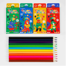 Олівці C 61981 (240) 4 види, 12 шт в упаковці, 12 кольорів, в коробці, ВИДАЄТЬСЯ ТІЛЬКИ МІКС ВИДІВ