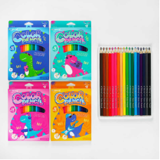 Олівці C 61988 (160) 4 види, 18 шт в упаковці, 18 кольорів, в коробці, ВИДАЄТЬСЯ ТІЛЬКИ МІКС ВИДІВ