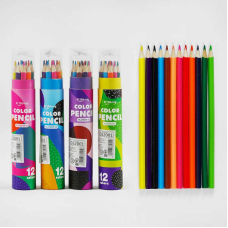 Олівці C 62001 (192) 4 види, 12 кольорів, ВИДАЄТЬСЯ ТІЛЬКИ МІКС ВИДІВ, в тубі