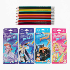Олівці C 72682 (240) 4 види, 12 штук, зі стирачками, в коробці, ВИДАЄТЬСЯ ТІЛЬКИ МІКС ВИДІВ