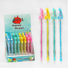 Олівці прості C 60823 (30) ЦІНА ЗА 40 ШТУК В БЛОЦІ прикраса “Жираф”