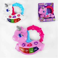 Піаніно “Музичний єдиноріг“ 19495 (144) “TK Group“, ОЗВУЧУВАННЯ УКРАЇНСЬКОЮ МОВОЮ, дитячі пісні, мелодії, віршики, ігрові режими, в коробці