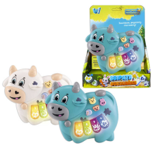 Піаніно 85270 (120/2) “WToys“, “КОРІВКА“, 2 кольори, ОЗВУЧУВАННЯ УКРАЇНСЬКОЮ МОВОЮ, ноти, мелодії, пісні, казки, підсвічування, цифри, звуки тварин, в коробці