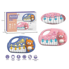 Піаніно MTK 036 A-2 (144/2) 2 кольори, на батарейках, звуки тварин, підсвічування, режими, звук, в коробці