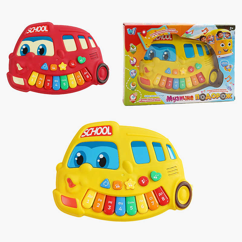 Піаніно музичне 51413 (60) “WToys“ ОЗВУЧУВАННЯ УКРАЇНСЬКОЮ МОВОЮ, музичні ноти, цифри, мелодії, пісні, підсвічування, в коробці