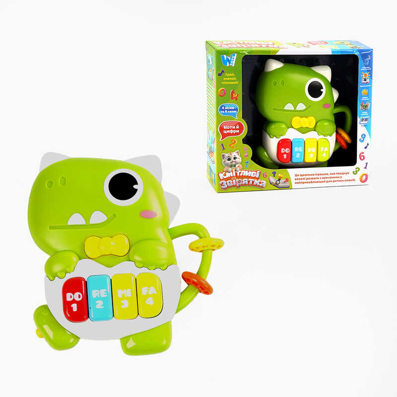 Піаніно музичне 64339 (48) “WToys“, ОЗВУЧУВАННЯ УКРАЇНСЬКОЮ МОВОЮ, 8 пісень, 8 казок, цифри, підсвічування, намистини, в коробці