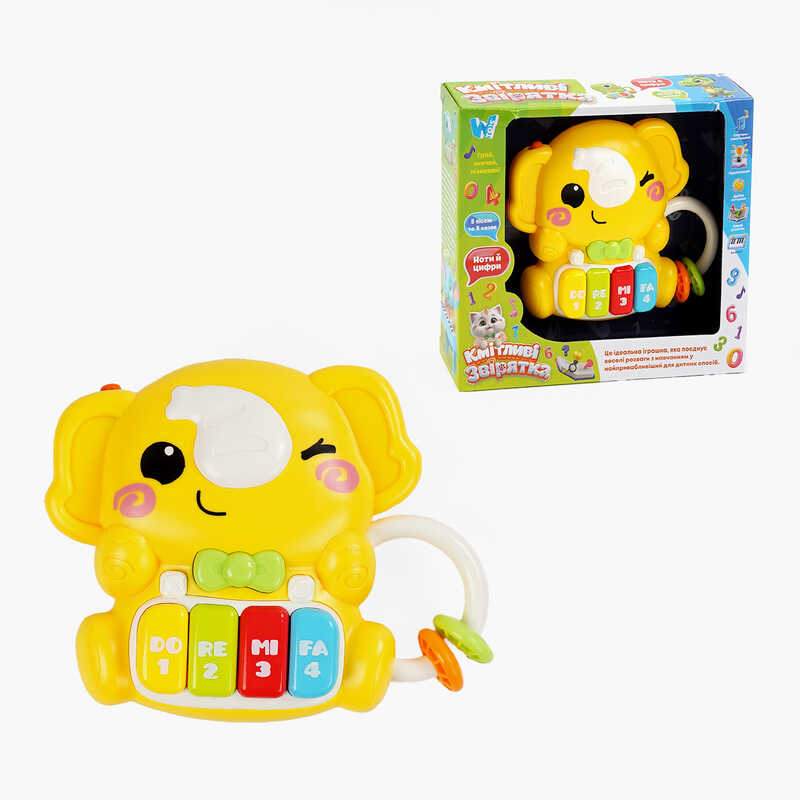 Піаніно музичне 66992 (48) “WToys“, ОЗВУЧУВАННЯ УКРАЇНСЬКОЮ МОВОЮ, 8 пісень, 8 казок, цифри, підсвічування, намистини, в коробці