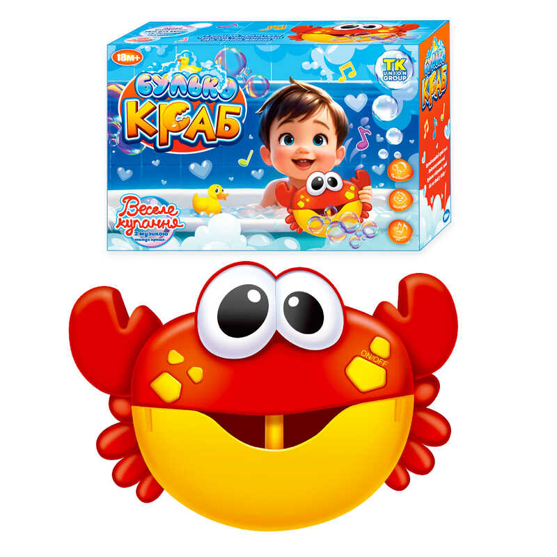 Піноутворювач для ванни “Булькокраб“ 65558 (24/2) “TK Group“, від батарейок, мелодія, в коробці