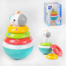 Піраміда 7843 (24) “Play Smart“, “Єдиноріжка“, пакування рос. мовою, нелягайко, кільця з гримлячими елементами, в коробці