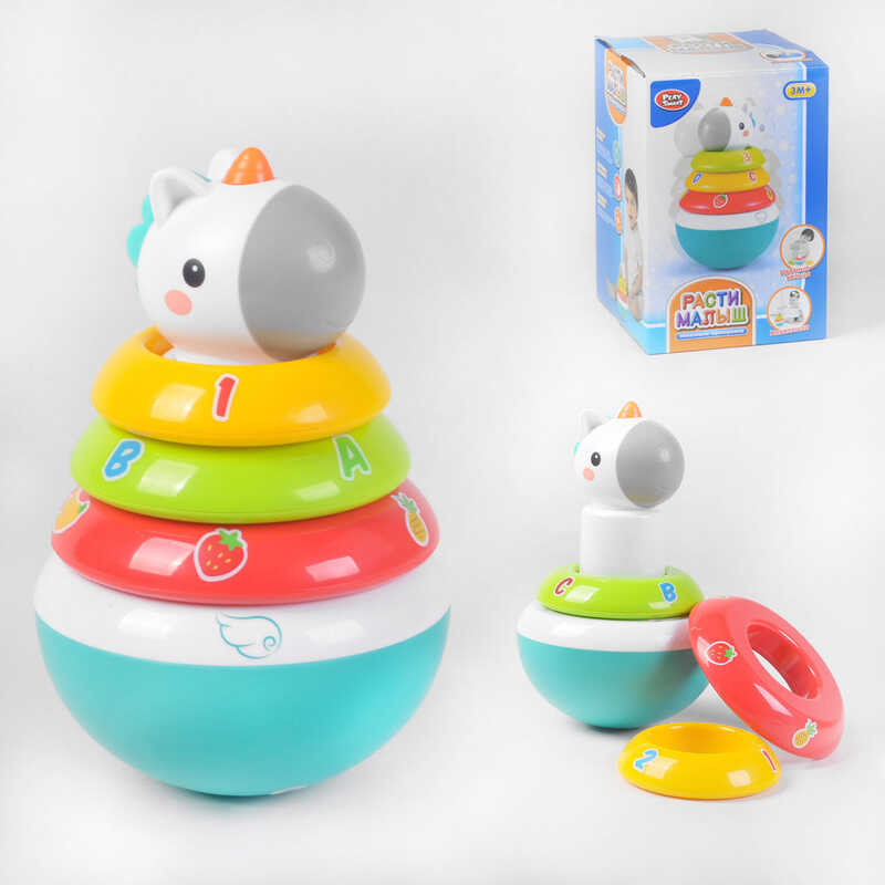 Піраміда 7843 (24) “Play Smart“, “Єдиноріжка“, пакування рос. мовою, нелягайко, кільця з гримлячими елементами, в коробці Піраміда 7843 (24) “Play Smart“, “Єдиноріжка“, пакування рос. мовою, нелягайко, кільця з гримлячими елементами, в коробці