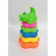 Пірамідка 0908-53 (240/2) “Крокодильчик”, 6 елементів, висота 19 см, в сітці