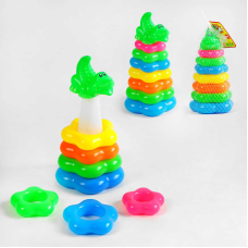 Пірамідка 0909-53 (120/2) “Крокодильчик”, 8 елементів, висота 23 см, в сітці