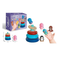 Пірамідка 1271 (48) розбірна, 4 кільця, 5 фігурок тварин, в коробці