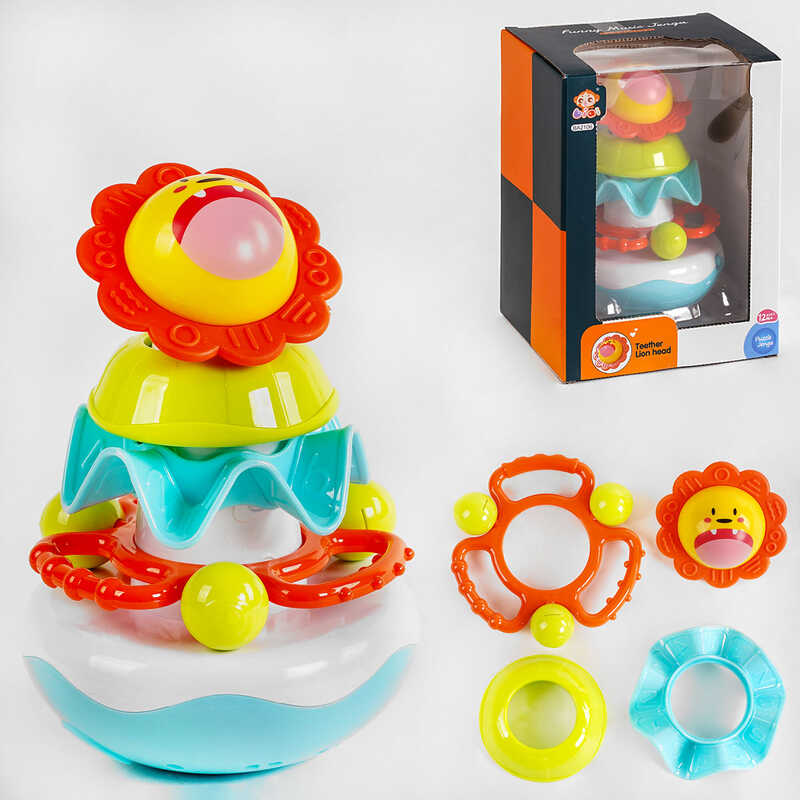 Пірамідка 2106 (24/2) “Левеня“, автоматичне обертання, звуки, мелодіїї, англійське озвучування, в коробці