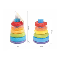 Пірамідка 617-49 (96/2) брязкальце, висота 17 см, в сітці