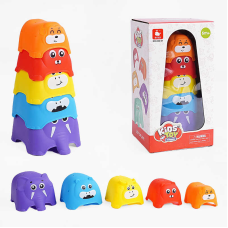 Пірамідка 666-01 (36/2) “Тваринки”, 5 елементів, в коробці