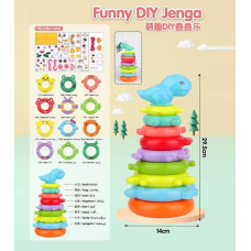 Пірамідка KD 827-23 (96/2) пластикова, 8 рівнів, наліпки, у сітці